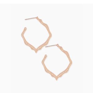 Miku Hoop Earrings In Rose Gold